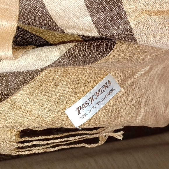 Cashmere silk pashmina scarf large - Picture 3 of 3